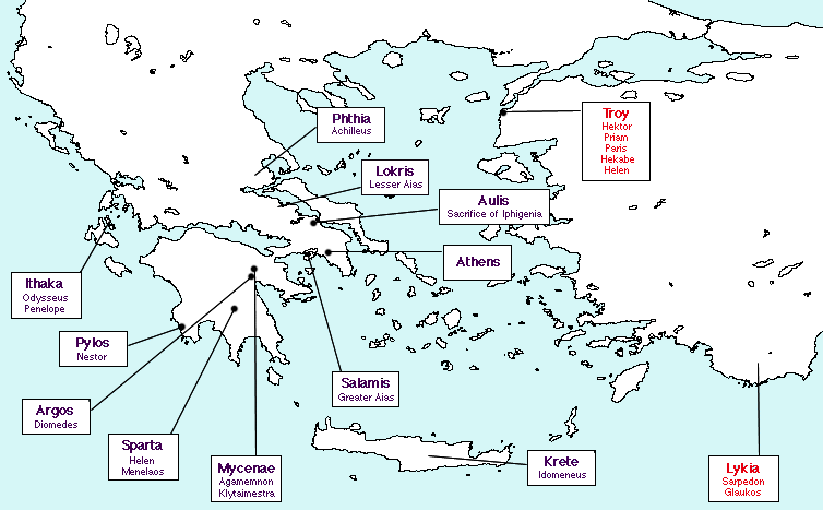 odyssey greek mythology map
